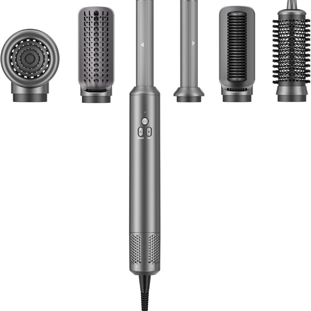 Professional Hot Air Styler & Drying System, 6 in 1 Powerful Hair Dryer Brush
